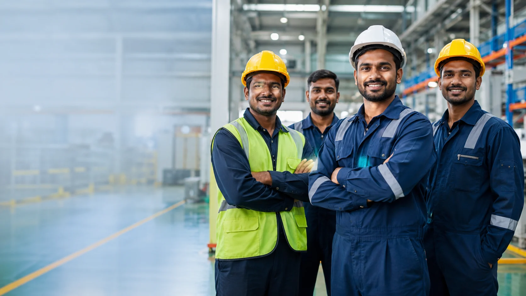 Indian male workers prepared for overseas jobs